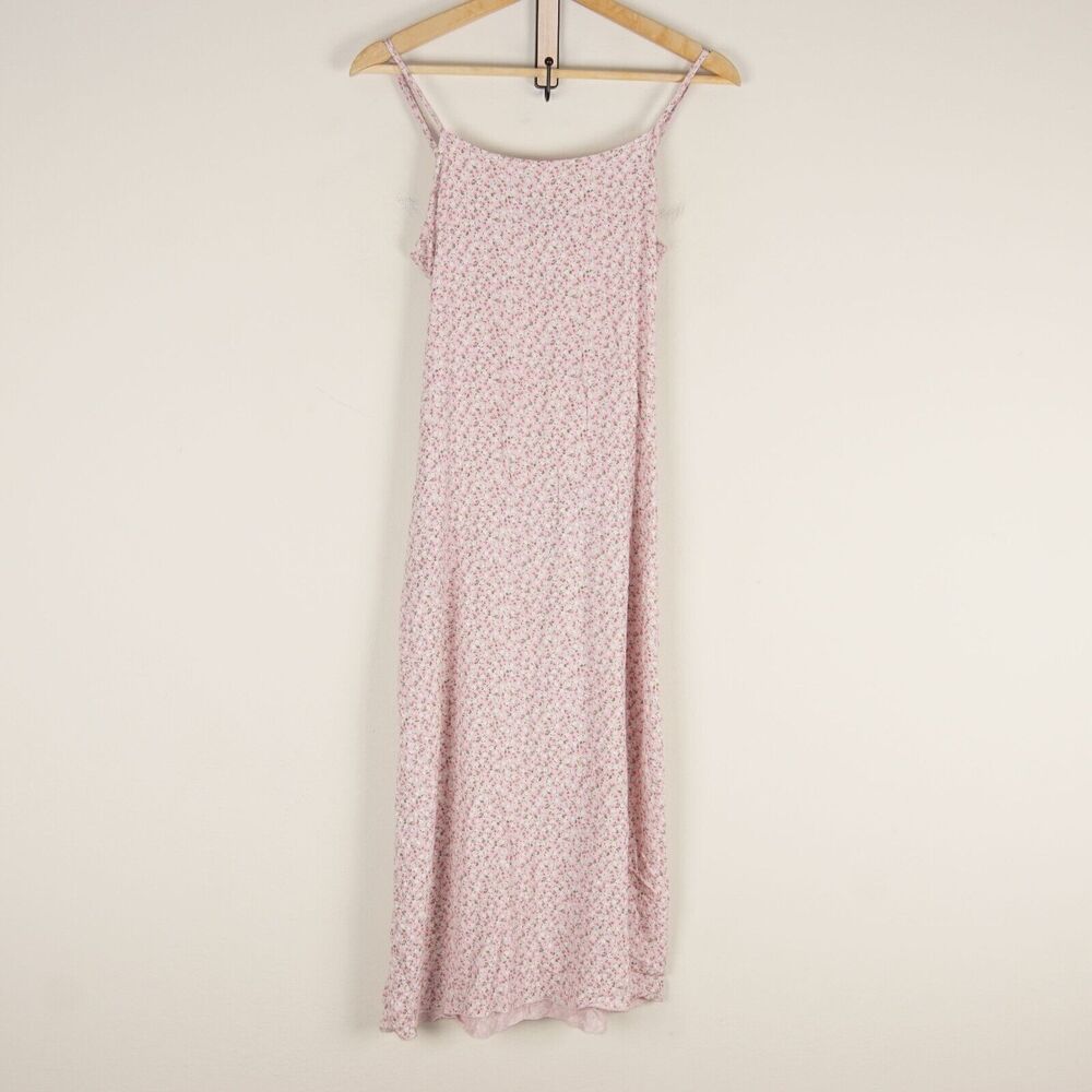 Brandy Melville Colleen Pink Floral Back Tie Dress Womens Sz OS
